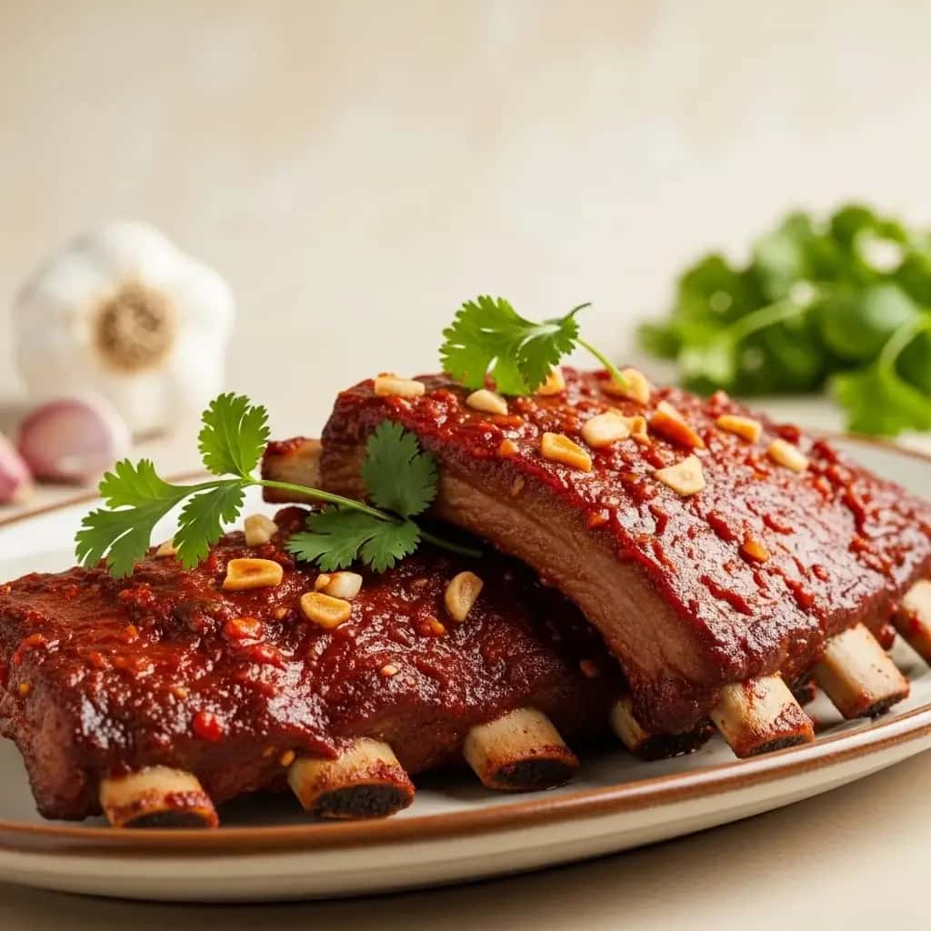 Un sabor de fuego: costillas ahumadas con ajo y chipotle de México