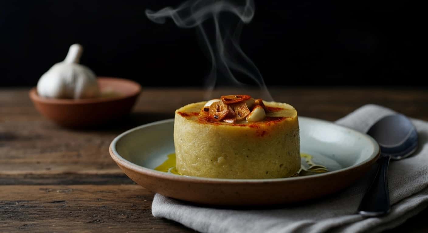 Conforto da Semana Santa uma Clássica Sopa Espanhola de Alho e Paprica Sopa de Ajo