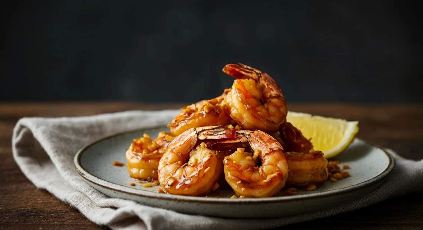 Indonesian Delight Sweet and Sticky Honey Garlic Prawns