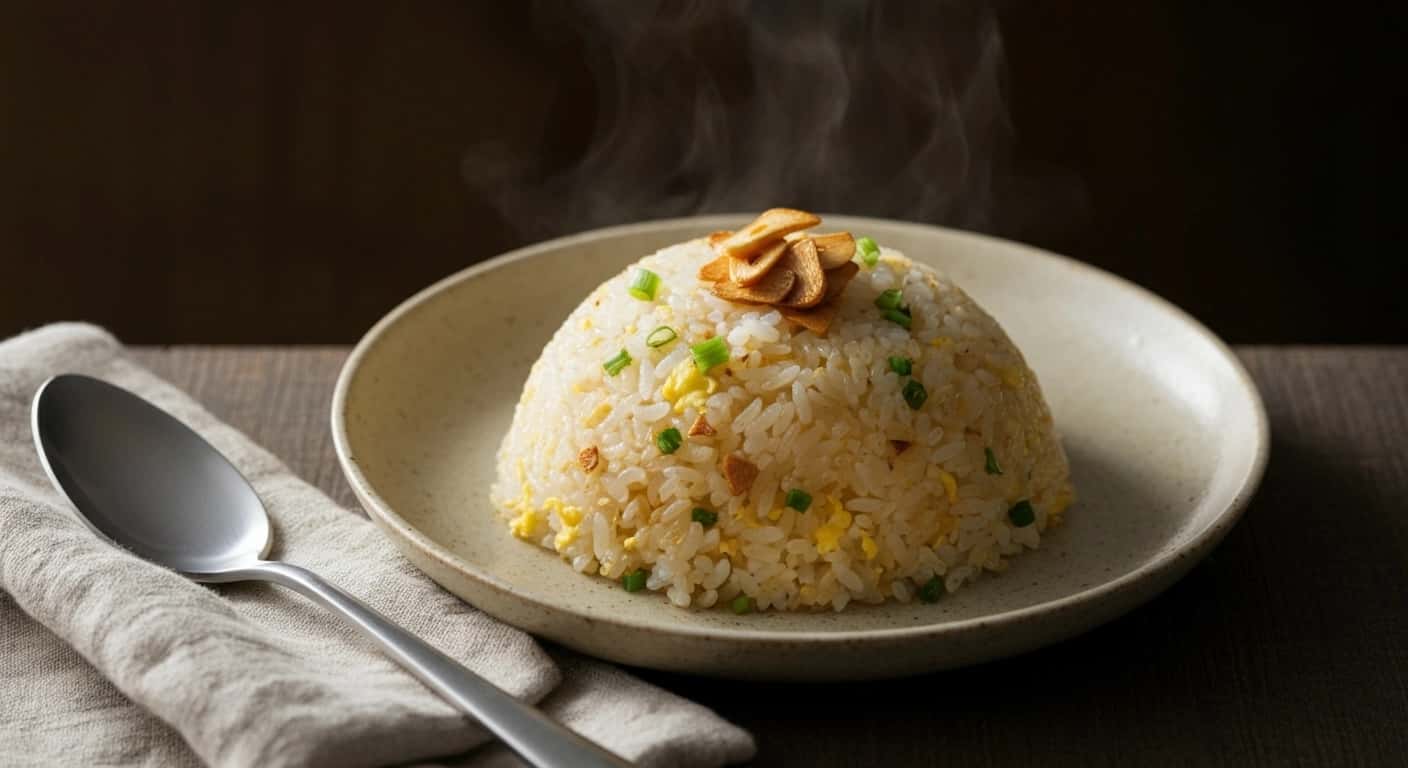 Riz Sauté à l'Ail Japonais Authentique (Style Teppanyaki)