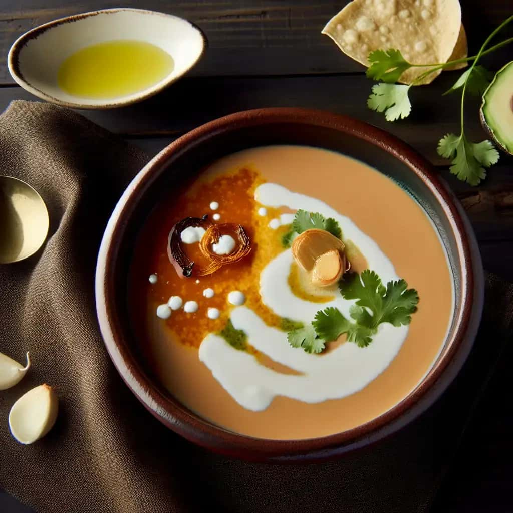 Maravilha Mesoamericana: Uma Sopa Rústica Mexicana de Alho e Chile
