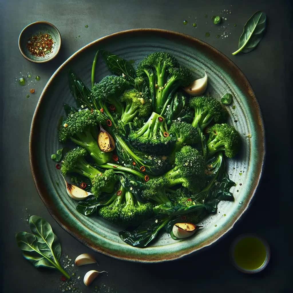 Spicy Garlic-Kissed Broccoli Rabe with Chili and Lemon