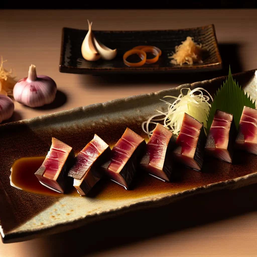 Sear du samouraï : Katsuo no Tataki à l'ail