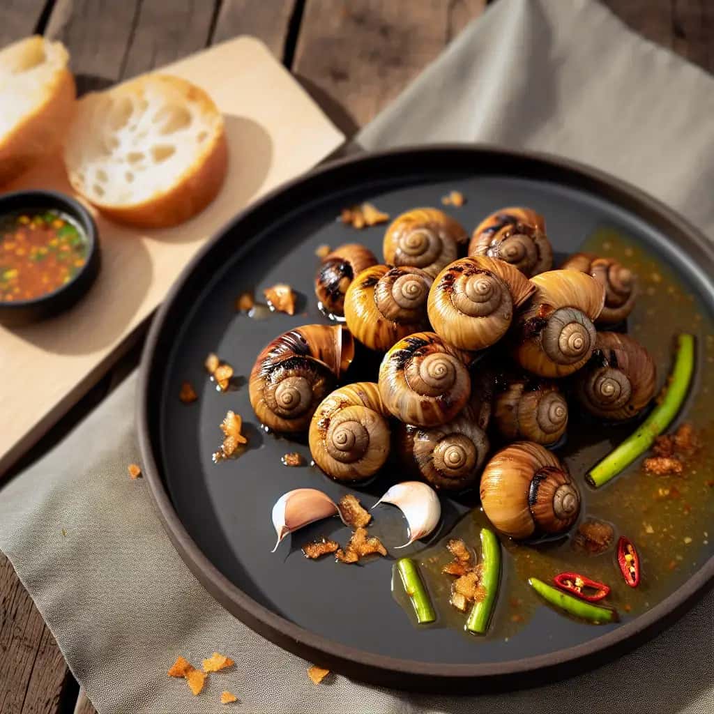 Brutzelnder Knoblauch & Zitronengras-Babylonia-Schnecken (Ốc Tỏi Nướng Mỡ Hành)