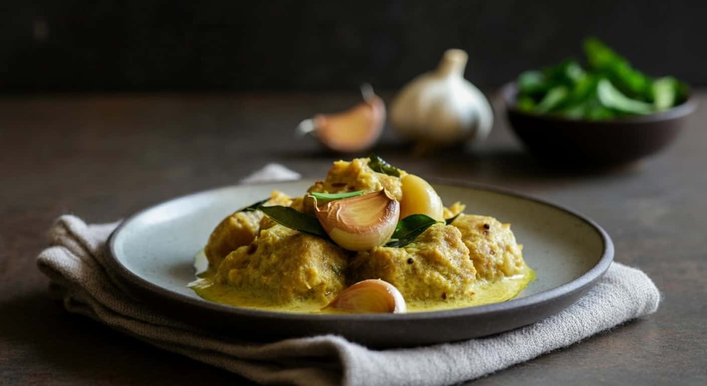 Caril de Alho Cremoso do Sri Lanka: Uma Receita Autêntica de Sududu Maalu
