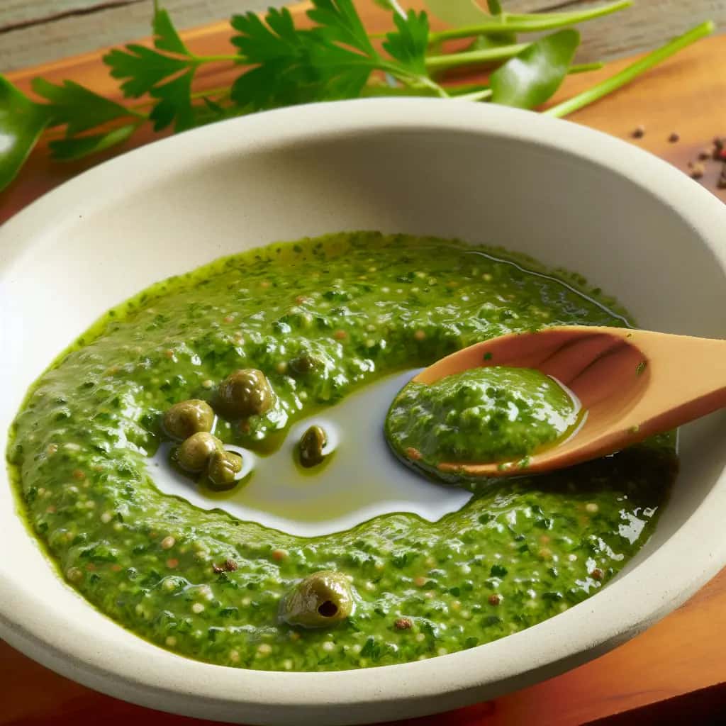 Salsa Verde italiana vibrante: o sonho verde de um amante de alho