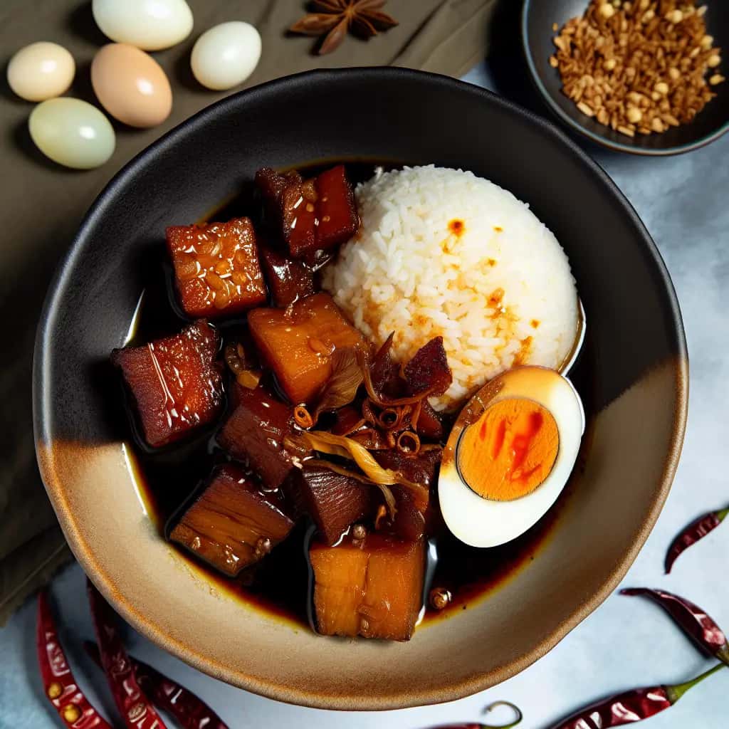 Carne de porco caramelizada com alho vietnamita (Thịt Kho Tiêu)
