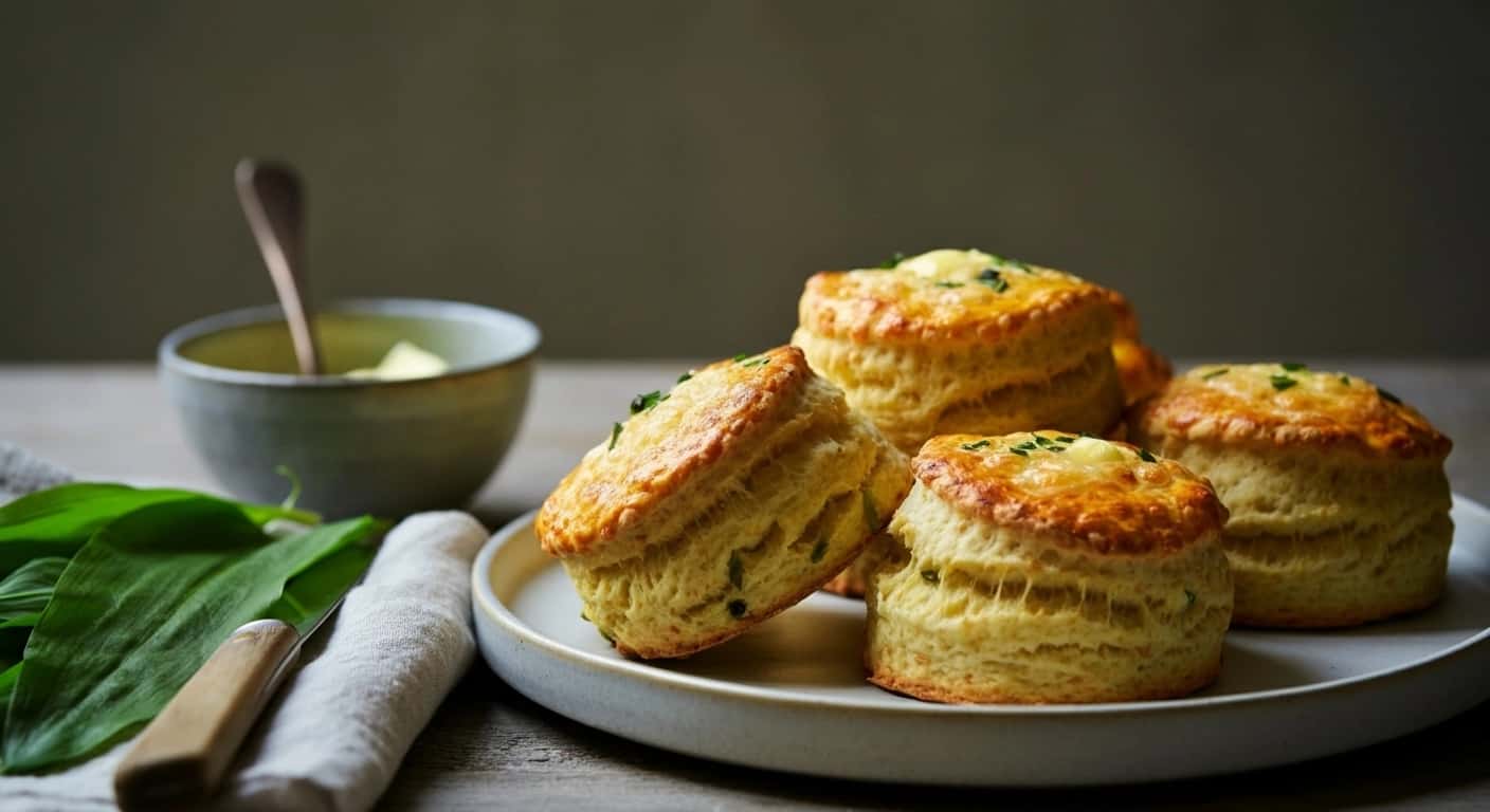Esponjosos Scones de Ajo Silvestre: Una Receta Perfecta para una Tarde de Primavera
